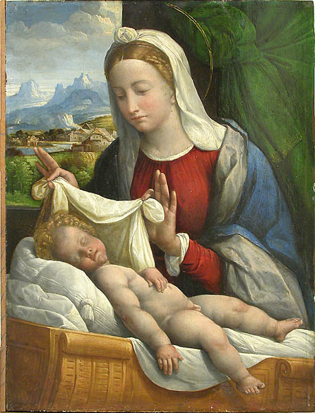 Le Sommeil de l'enfant Jésus, 1550, Benvenuto Tisi