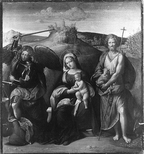 Madonna mit hl. Michael, 1520, Benvenuto Tisi