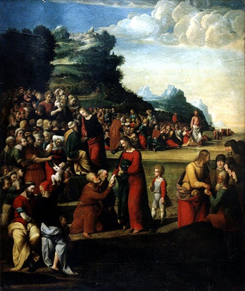 Miracle of bread and fish, 1530, Benvenuto Tisi
