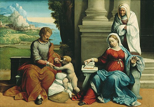 Holy Family with St. Anne, 1530, Benvenuto Tisi