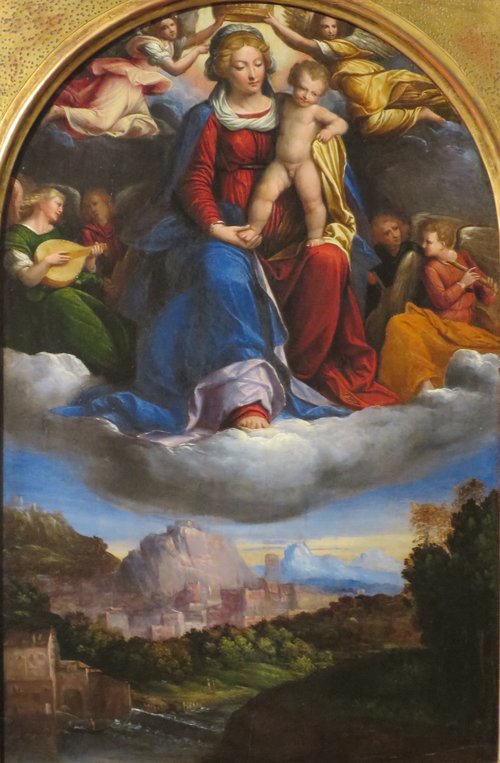 Madonna and Child in Glory, 1535, Benvenuto Tisi