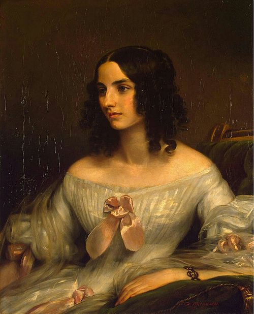 Portrait of Aglaya A. Senden, 1839, Eduard Magnus