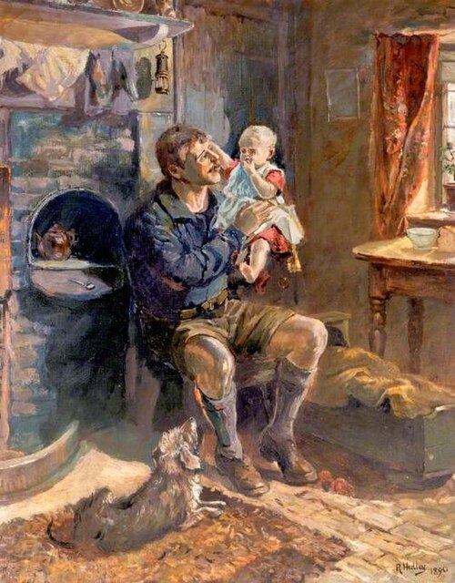 Geordie Haa'd the Bairn, 1890, Ralph Hedley
