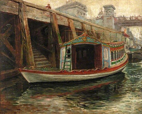 Sketch for 'The Lord Mayor's Barge', 1891, Ralph Hedley