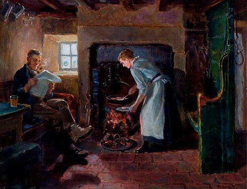 Meal Time, 1895, Ralph Hedley