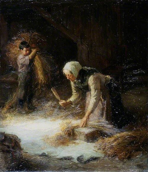 Threshing the Gleanings, 1899, Ralph Hedley