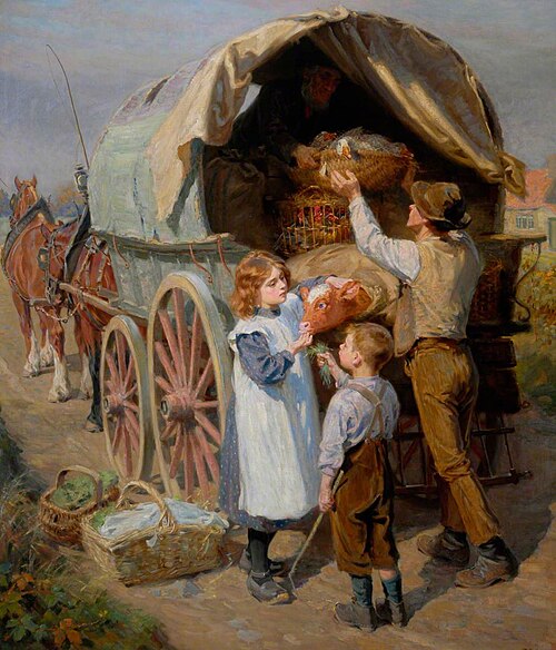 The Market Wagon, 1906, Ralph Hedley