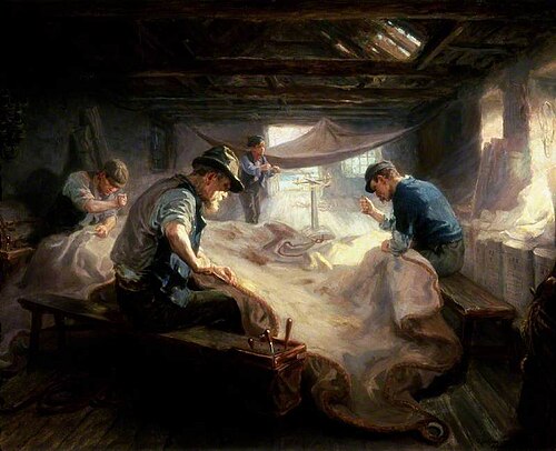 The Sail Loft, 1908, Ralph Hedley