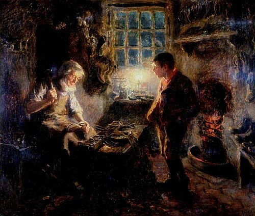 The Cobbler's Shop, 1909, Ralph Hedley