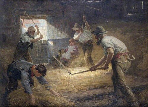The Threshing Floor, 1898, Ralph Hedley