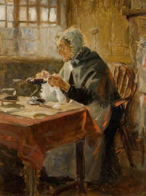 Old Woman Ironing, , Ralph Hedley