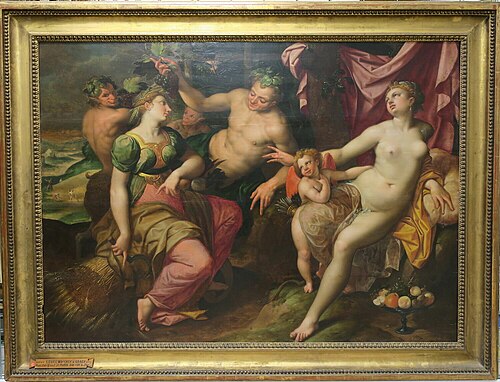 Vénus, Bacchus et Cérès, 1542, Jacob de Backer