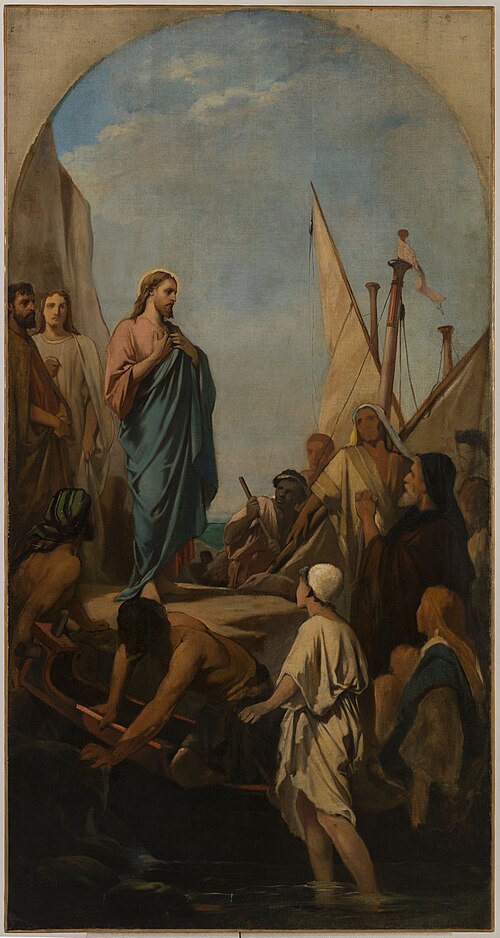 Esquisse pour Saint-Louis-en-l'Ile : Le Christ prêchant, 1863, Camille Chazal