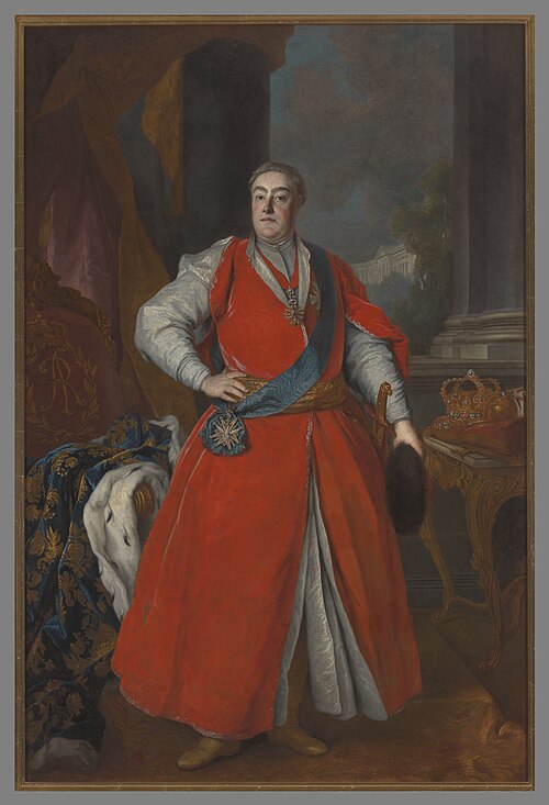 Portret Augusta III Sasa (1696-1763), króla Polski, 1737, Louis de Silvestre
