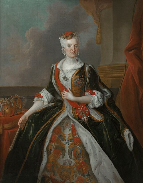 Portrait de Marie-Josèphe, femme du roi de Pologne Auguste II, figure jusqu’aux genoux, 1700, Louis de Silvestre