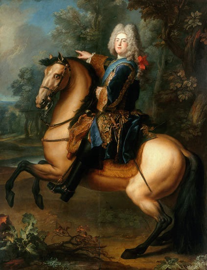 Kurprinz Friedrich August von Sachsen (1696-1763) zu Pferde, 1718, Louis de Silvestre