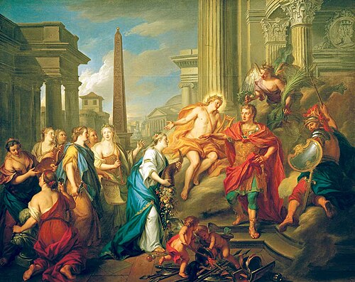 Auguste ferme le temple de Janus, 1757, Louis de Silvestre