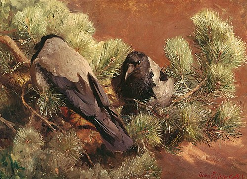 Hooded Crows, 1891, Bruno Liljefors