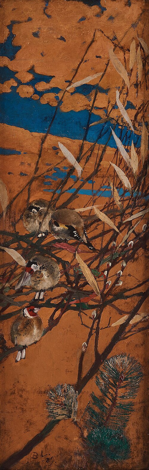 Goldfinches, 1889, Bruno Liljefors