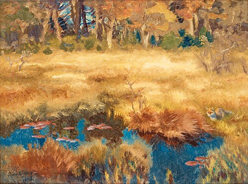 Autumn landscape with fox, 1918, Bruno Liljefors