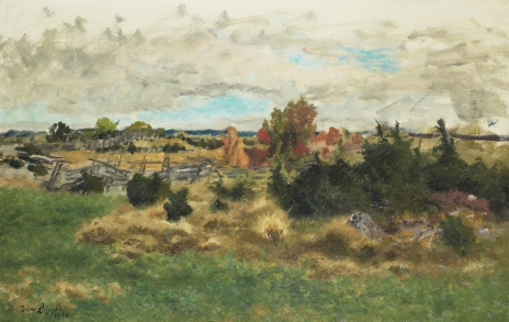 Autumn landscape with roundole fence, 1923, Bruno Liljefors
