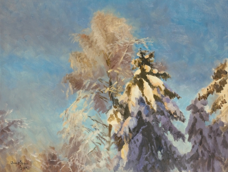 Fir trees heavy with snow, 1924, Bruno Liljefors