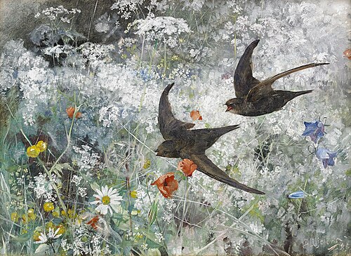 Common Swifts, 1886, Bruno Liljefors