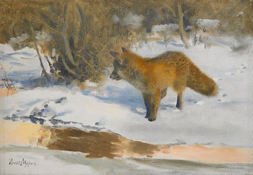Winter Landscape with a Fox, , Bruno Liljefors
