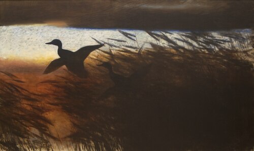 Summer Night Ducks Lifting, 1901, Bruno Liljefors