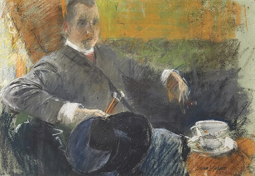 Portrait of Pontus Julius Liljefors, 1884, Bruno Liljefors