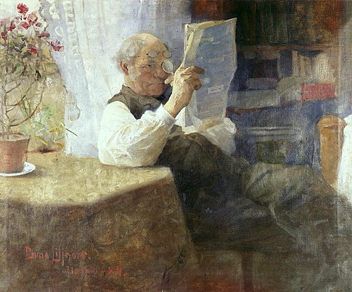 Portrait of the artist's father, 1884, Bruno Liljefors