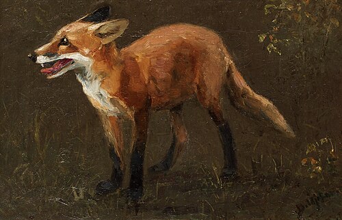Fox cub, 1880, Bruno Liljefors