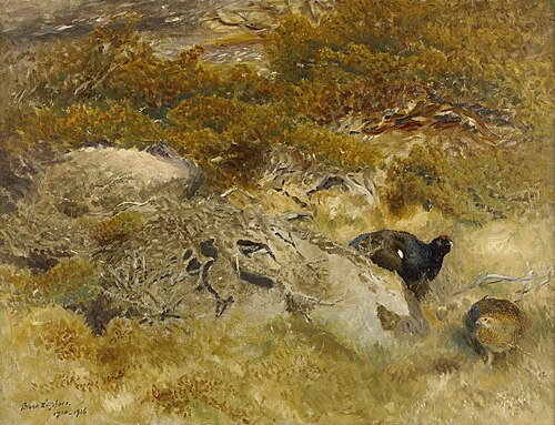 Landscape with grouse, , Bruno Liljefors