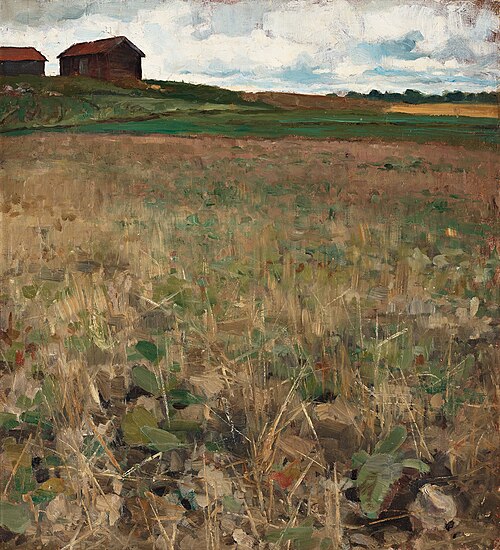 Landscape from Kvarnbo, Uppland, 1880, Bruno Liljefors