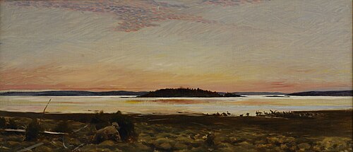 Hunting geese, 1896, Bruno Liljefors