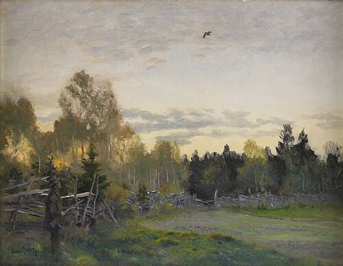 Hunter in autumn landscape, 1923, Bruno Liljefors