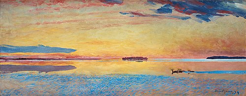 Sunset above the vast Sea, 1894, Bruno Liljefors