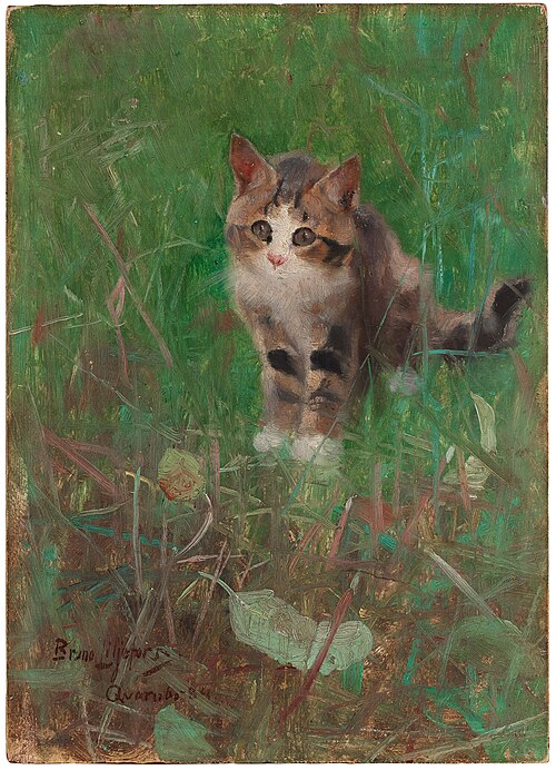 Cat in Summer Greenery, 1884, Bruno Liljefors