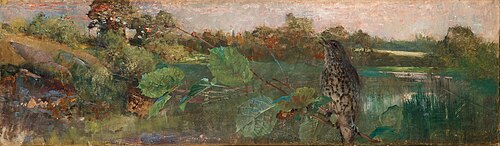 The Song thrush, 1888, Bruno Liljefors
