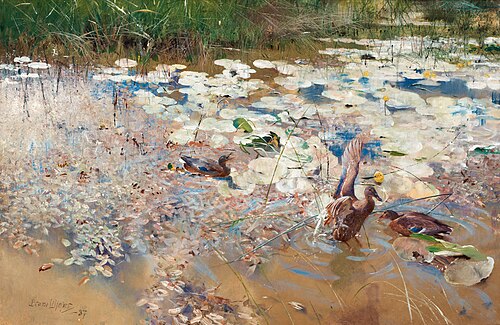 Wild ducks, 1887, Bruno Liljefors