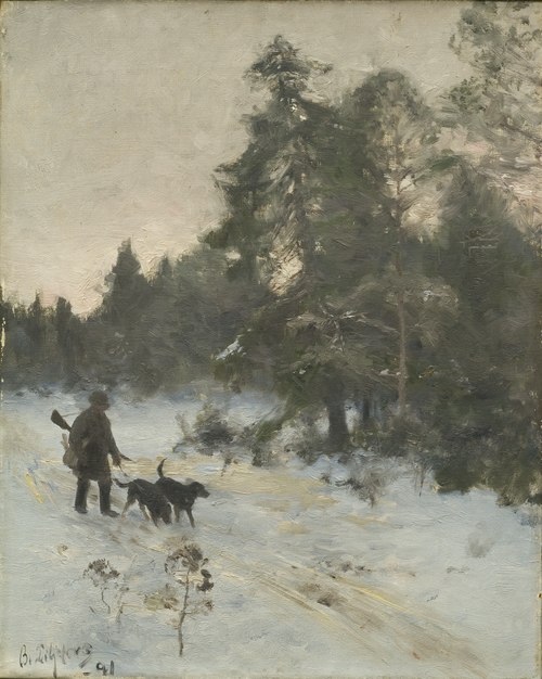 The Hunter, 1891, Bruno Liljefors