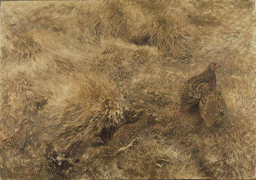 Autumn Landscape with Partridges, 1913, Bruno Liljefors