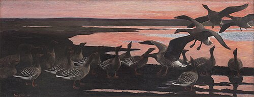 Wild Geese, 1898, Bruno Liljefors
