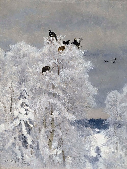 Black Grouse in a Treetop, 1923, Bruno Liljefors