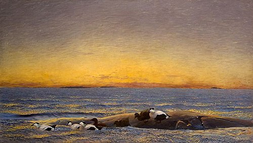 Morgonstämning vid havet, 1896, Bruno Liljefors