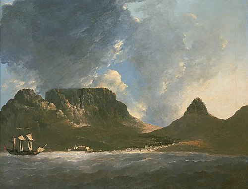 A view of the Cape of Good Hope, taken on the Spot, from on board the Resolution, Capt. Cook, 1772, William Hodges