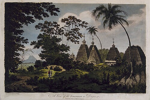 Buddhist pagodas at Deoghar, Bihar., 1787, William Hodges