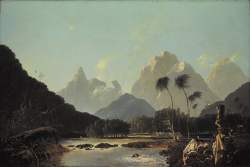 'A View taken in the bay of Oaite Peha [Vaitepiha] Otaheite [Tahiti]' ('Tahiti Revisited'), 1776, William Hodges