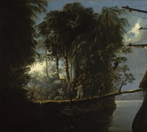 'View in Pickersgill Harbour, Dusky Bay, New Zealand', 1774, William Hodges