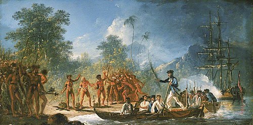 'The Landing at Tanna [Tana], one of the New Hebrides', 1775, William Hodges